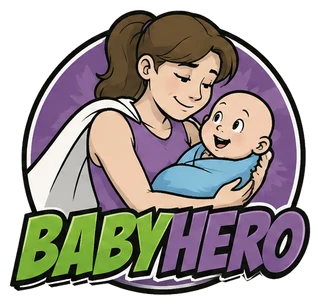 Baby Hero — Mama hält ihr Baby liebevoll im Arm